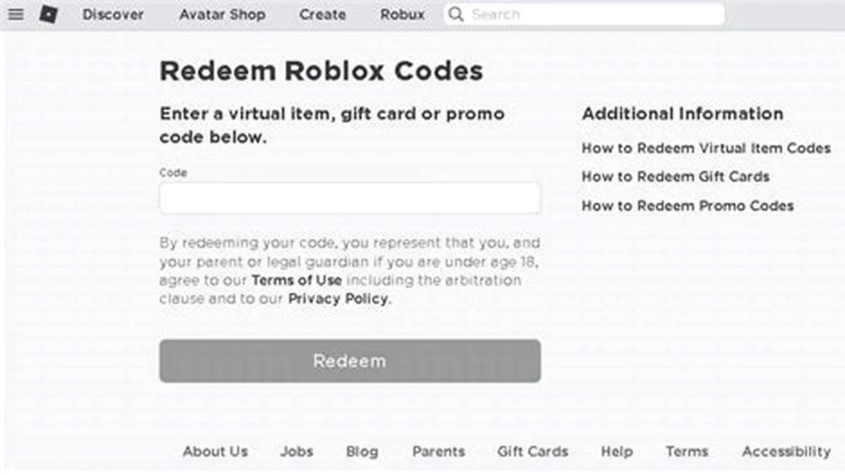 roblox redeem